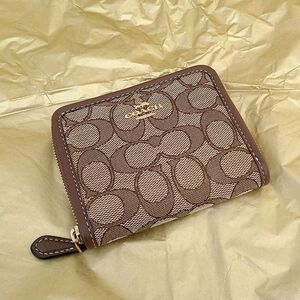 Coach Tan and Brown Signature Wallet